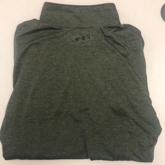 Under Armour Men's Threadborne 1/2 Zip Green Black Light Weight Pull over - Picture 11 of 12